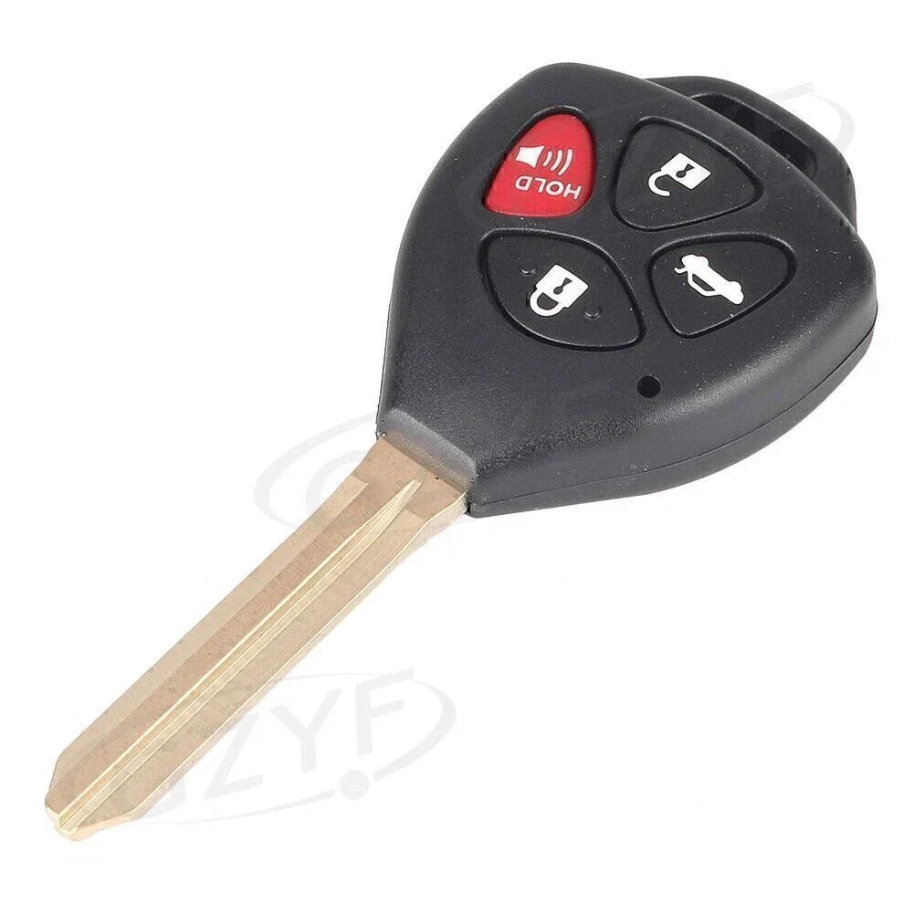 4 Button Replacement Remote Key Fob Shell for Toyota Camry (2007-2010)