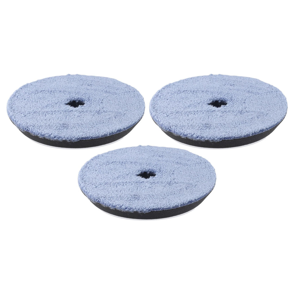 3X Blue Microfibre Pad 150mm for Machine Polishing (6 Inch)