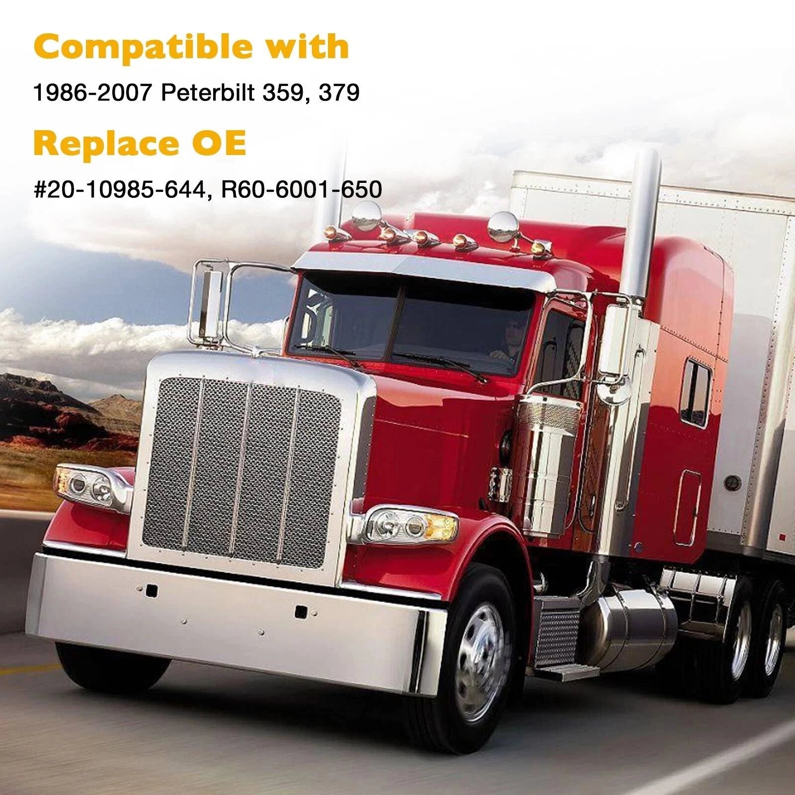 2X Door Rubber Weatherstrip Seal for Peterbilt 359 370 377 379 380 (1986–2007)