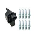 Set of 8 Hitachi Ignition Coils & NGK Nickel Spark Plugs for Dakota Ram 1500 (1997–2004)
