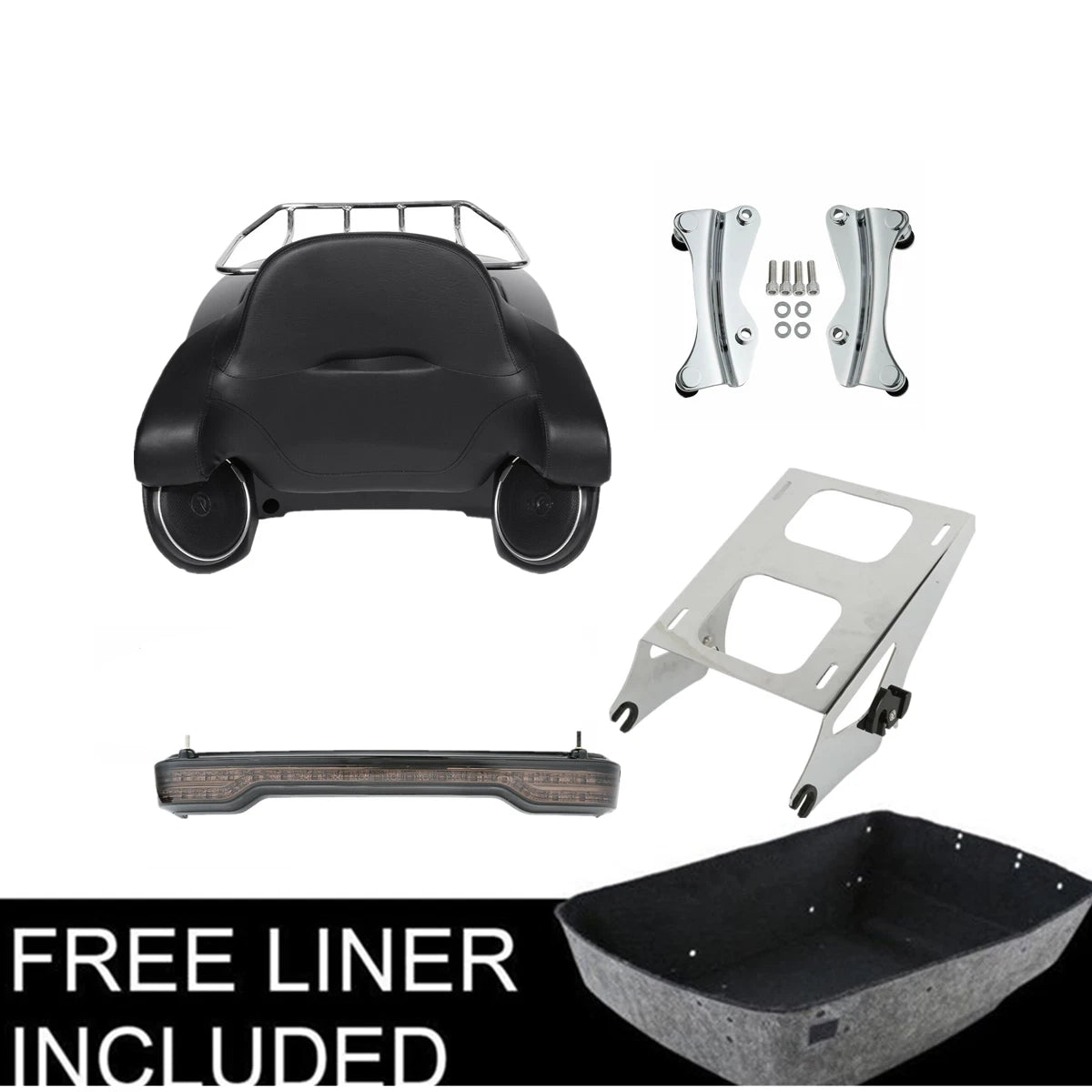Trunk Pad Tail Light Speakers for Harley Touring Electra Glide (2014–2025)