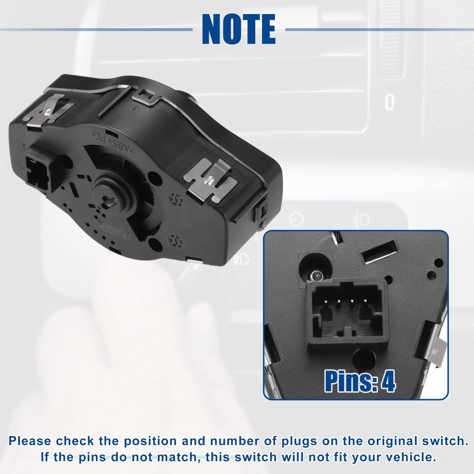 Headlight Lamp Switch for Audi A4, A4 Quattro (2008–2016) No. 8K0941531AS