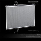 Mid-Liner Aluminum 2-Row Core Radiator for Mack FDM CX RD MR CH R CS200P (1990–2005)