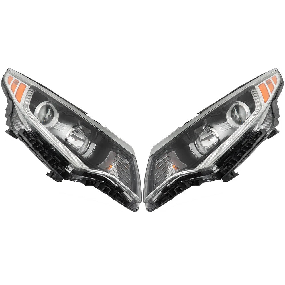 Headlights for Kia Optima (2016–2018) Driver + Passenger Side Halogen Chrome