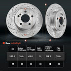 Rear Brake Rotor & Ceramic Pad + Brake Caliper for Hyundai Elantra (2011–2016)