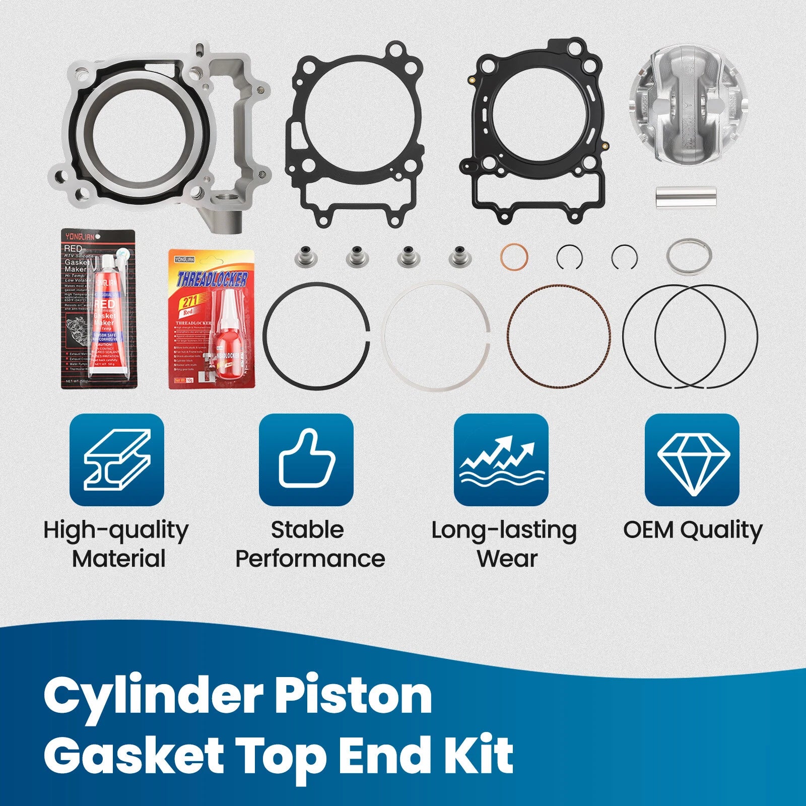 Cylinder Piston Top End Rebuild Kit for Polaris Sportsman RZR Ranger (570) (2019–2020)