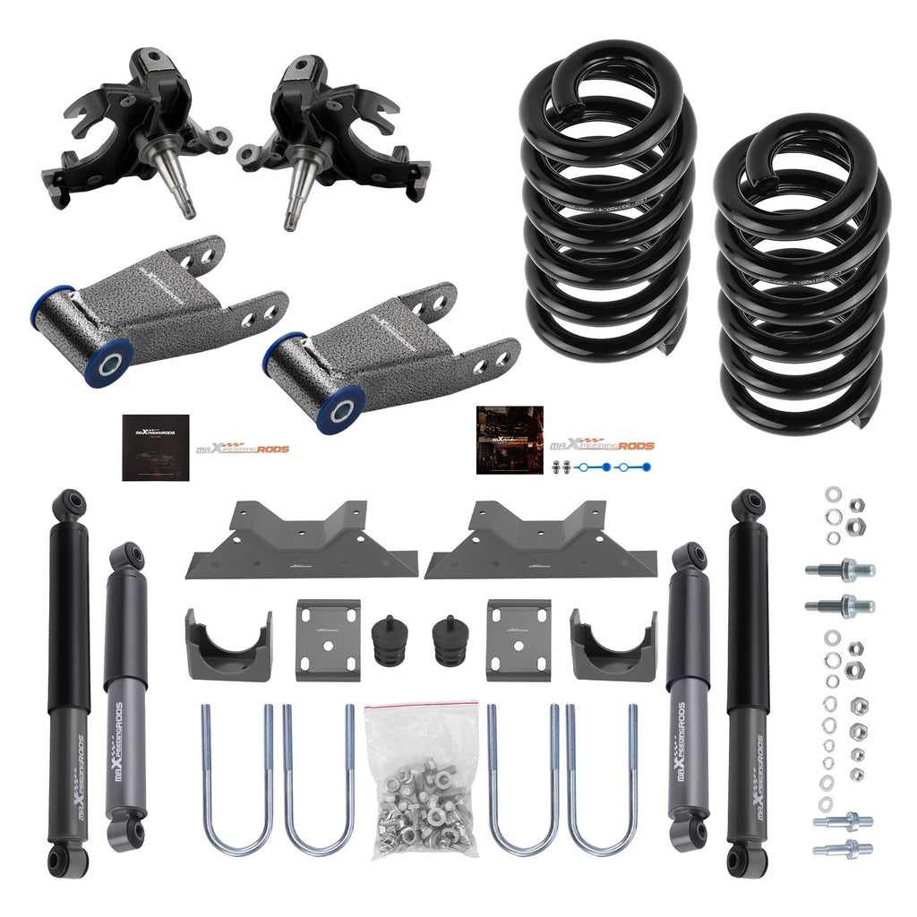Lowering Shock Kit for Chevy C10 GMC C15 2WD (1973–1987) 1.25" Rotor