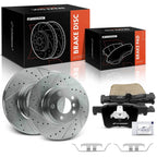 Front Drilled Brake Rotors & Ceramic Pads for BMW X3 X4 (2011–2017)