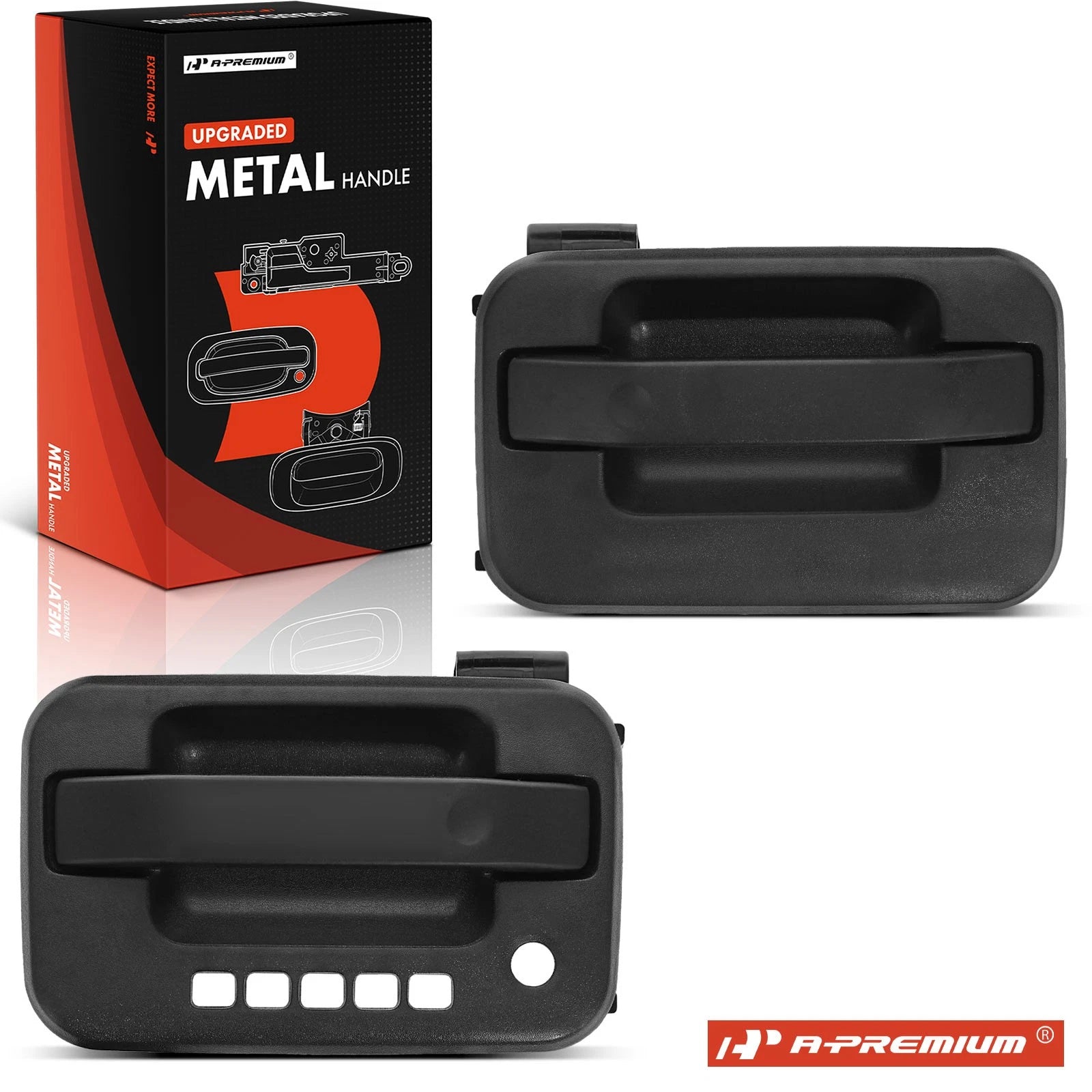 2X Front Metal Exterior Door Handle for F-150 Mark LT (2004–2008)