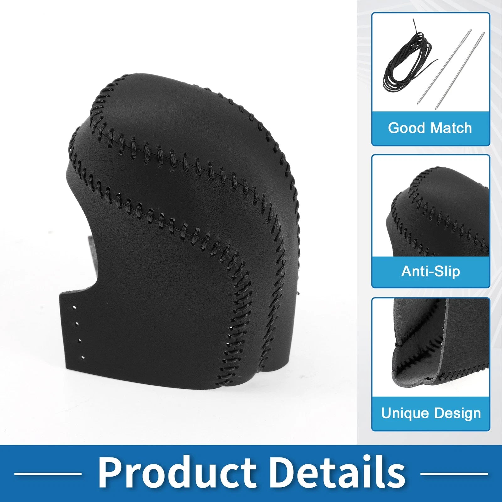1 Pc Gear Shift Knob Cover for Toyota Camry (2018–2024) Black Faux Leather