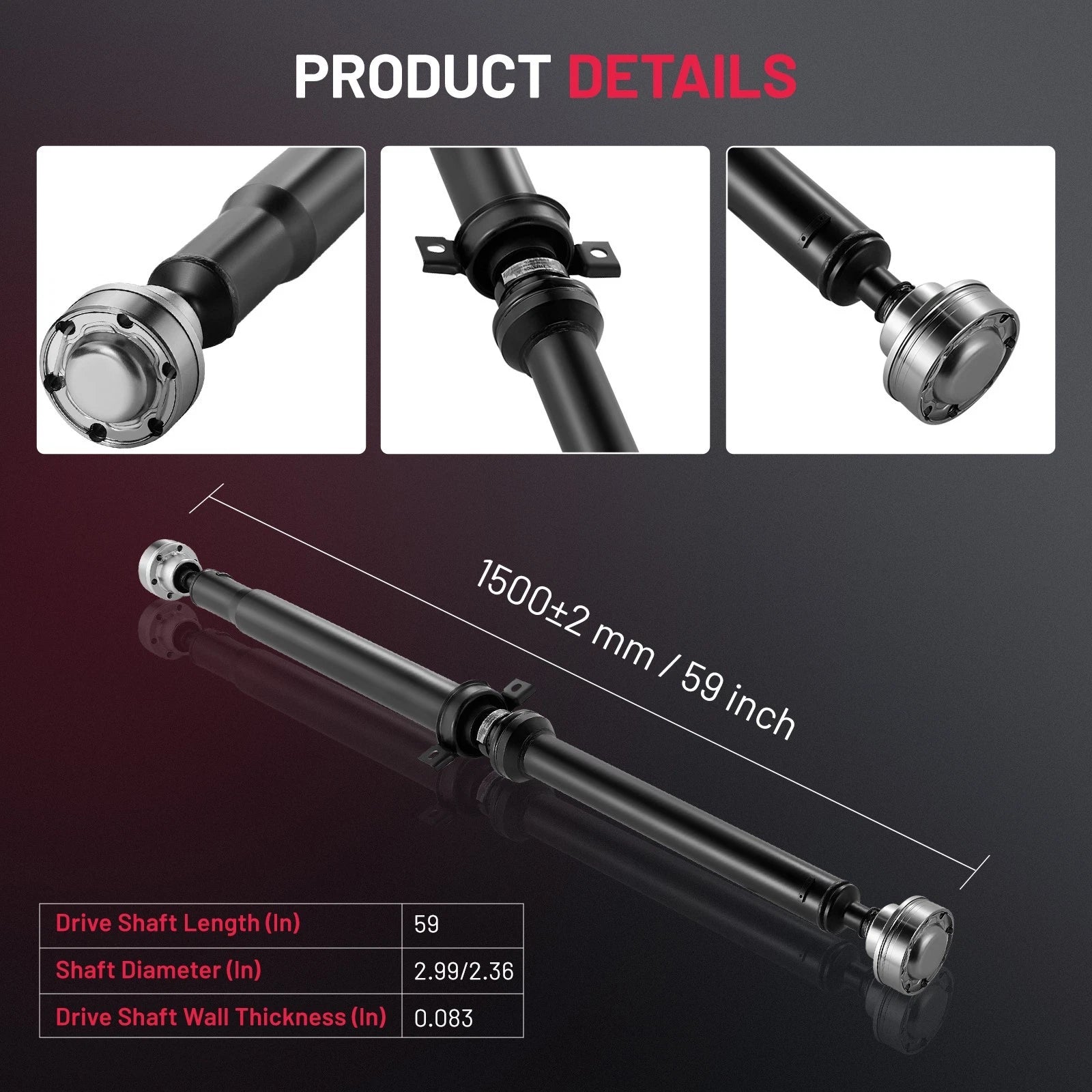 Driveshaft Assembly Rear for Dodge Durango (2011–2019) AWD 3.6L 5.7L 6.4L 976-884