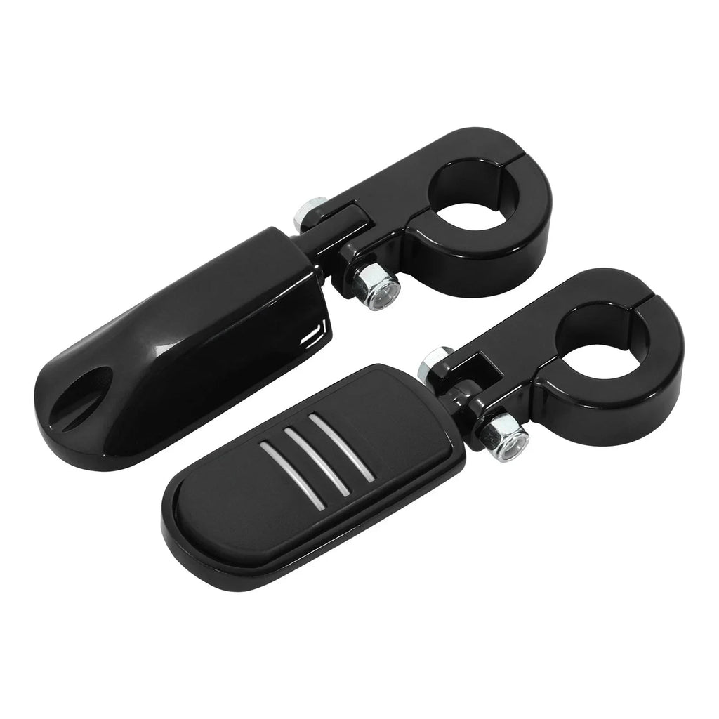 1.25" Black Pegstreamliner Highway Engine Guard Footpegs for Harley