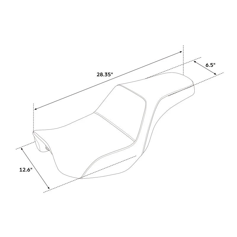 Driver Passenger Seat for Harley Dyna Low Rider Fat Bob Super Glide (2006–2017)