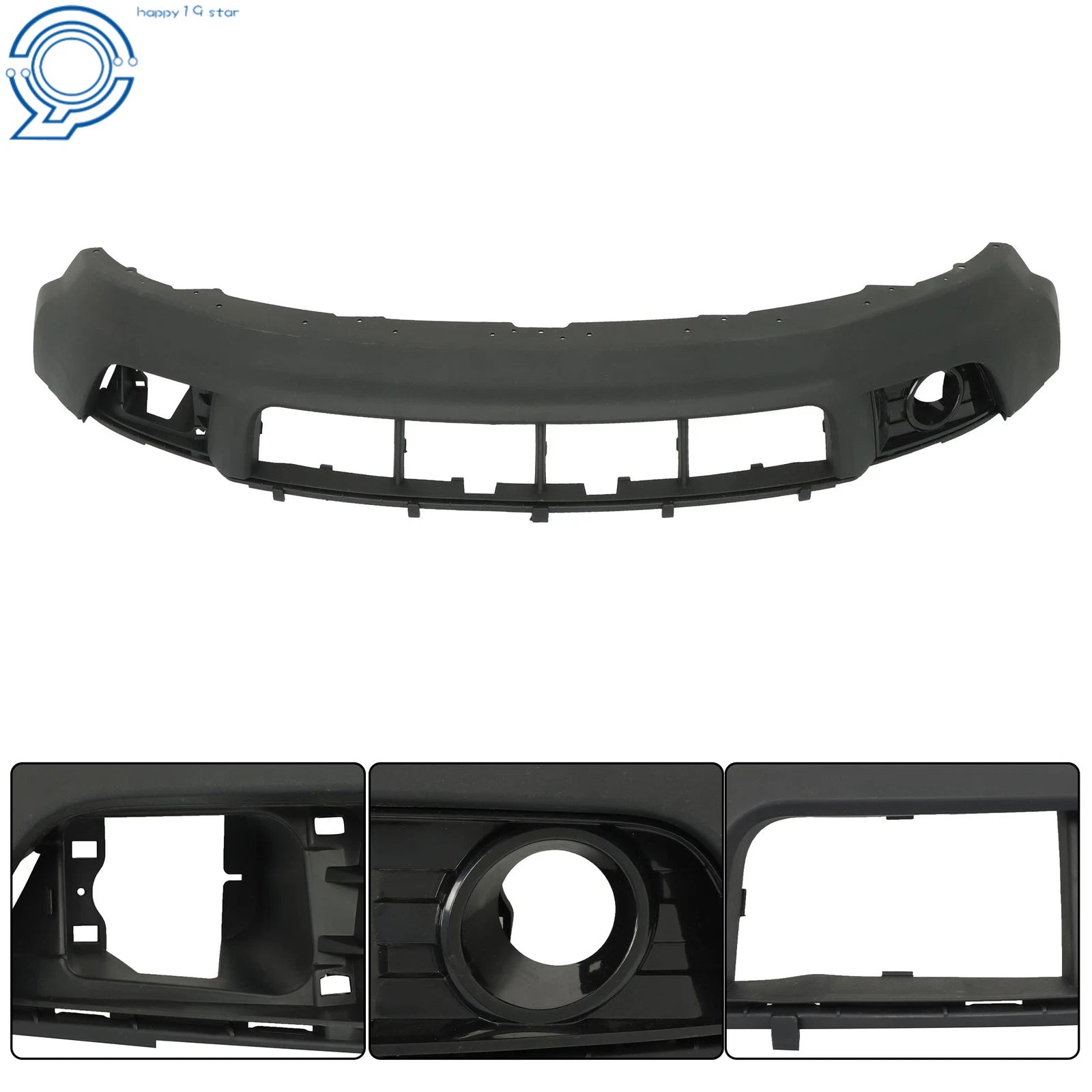 Lower Front Bumper Cover for Ford Edge (2007-2010) with Fog Light Holes