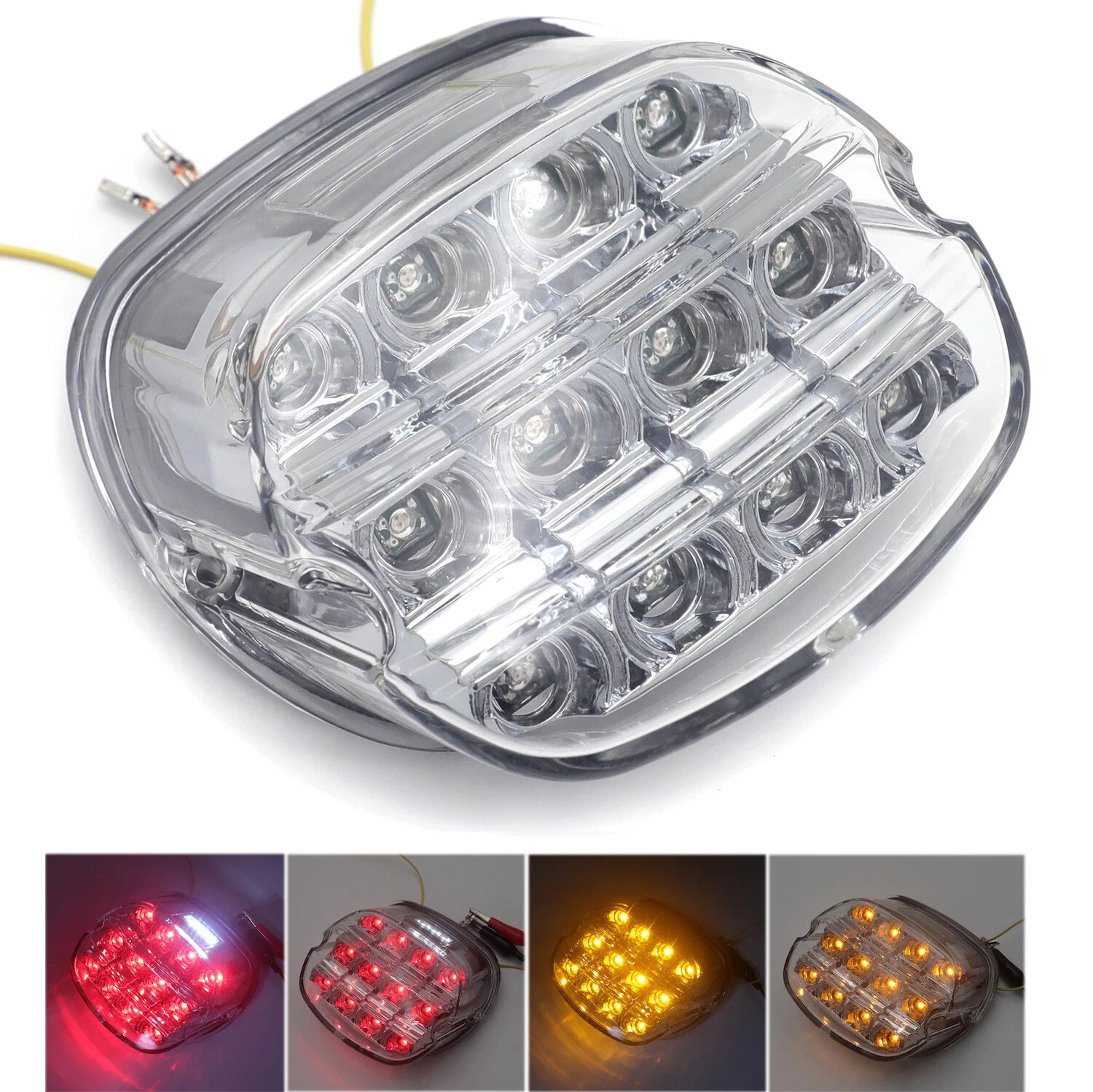 Clear Layback LED Taillight Brake Light for Harley XL FXDL Touring (1999–2017)