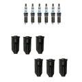 Set of 6 Denso Iridium Spark Plugs & NGK Coil Boots for Envoy Trailblazer (2002–2009)