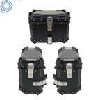 Set of 2 Aluminum Side Cases for Motorcycle (36L + 45L)