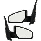 Set of 2 Black Power Side View Door Mirrors for Nissan Sentra (2007–2012)