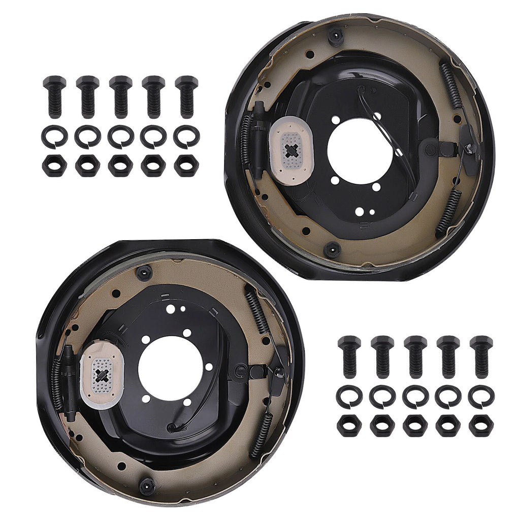 2x Electric Trailer Brakes Right & Left Backing Plate 12" X 2" 5200 to 7000lb