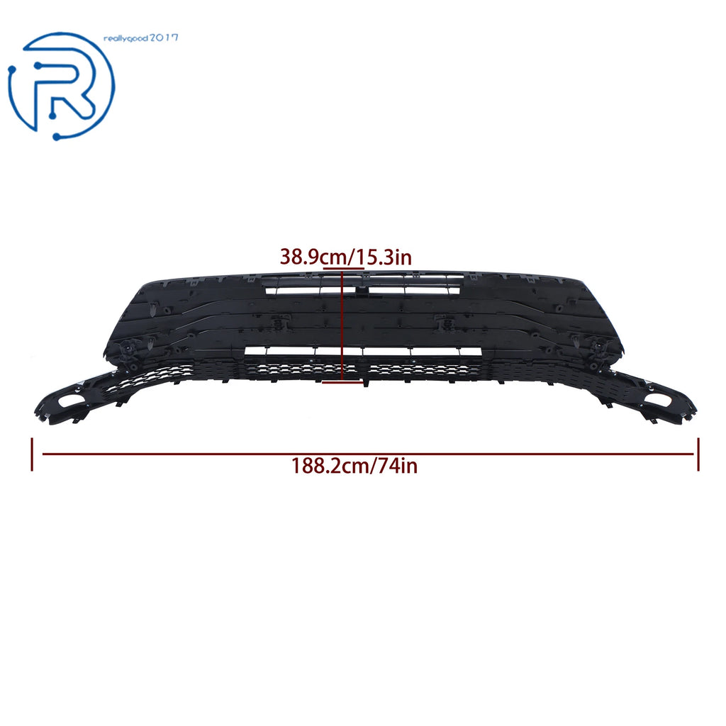 Lower Bumper Grille for Sienna (2021-2023) Dark Black & Silver Trim