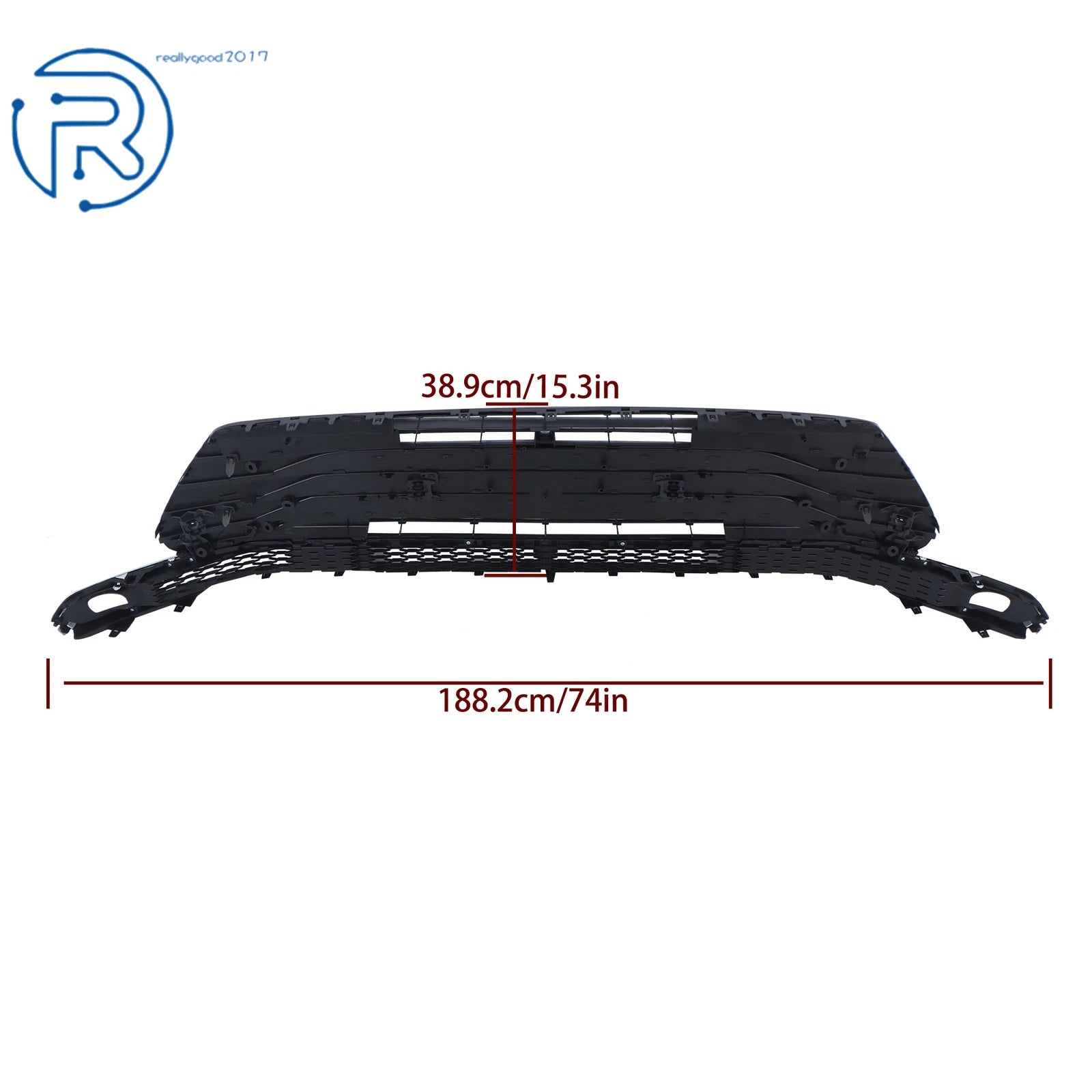 Lower Bumper Grille for Sienna (2021-2023) Dark Black & Silver Trim