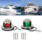 2X LED Bow Navigation Lights for Marine Boat Yacht Pontoon (12V)