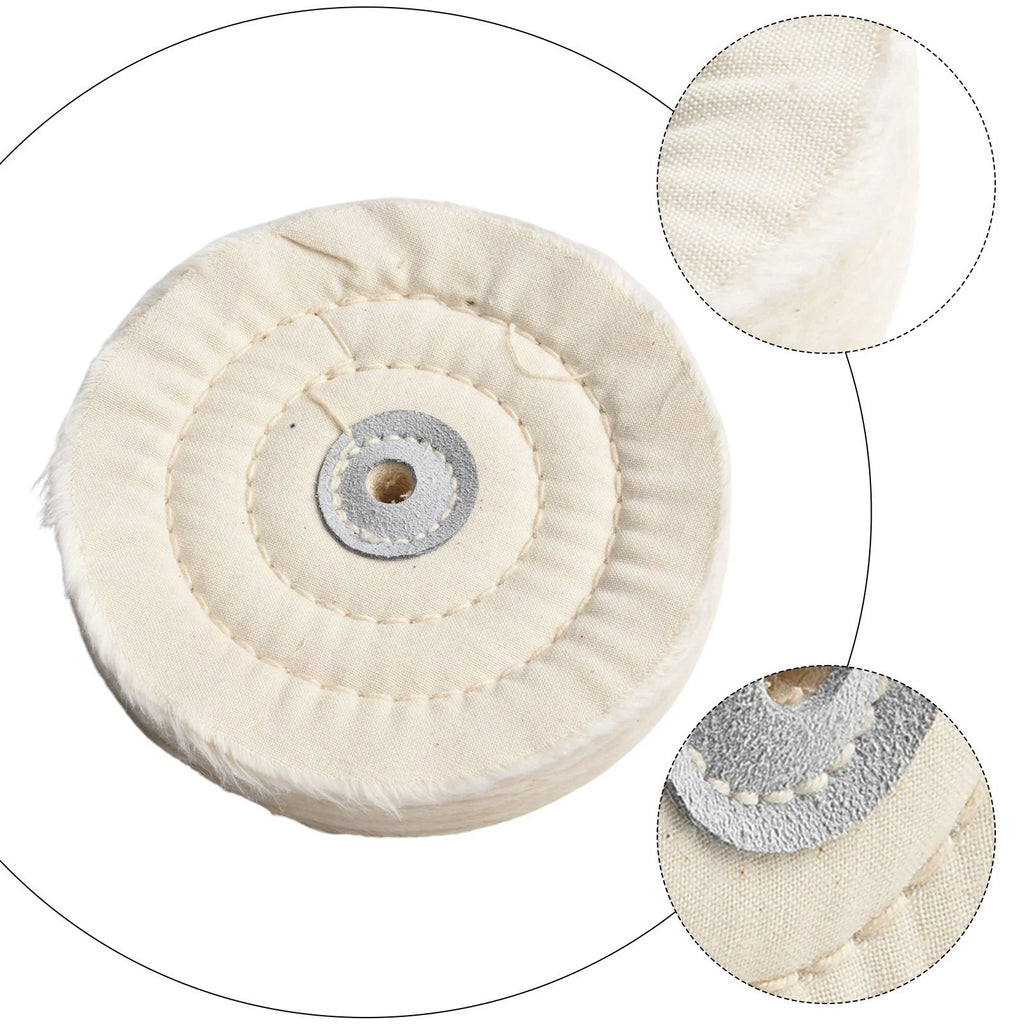 5 Cotton Polishing Buff Disc Pad 125mm x 10mm for Jewelry Polishing