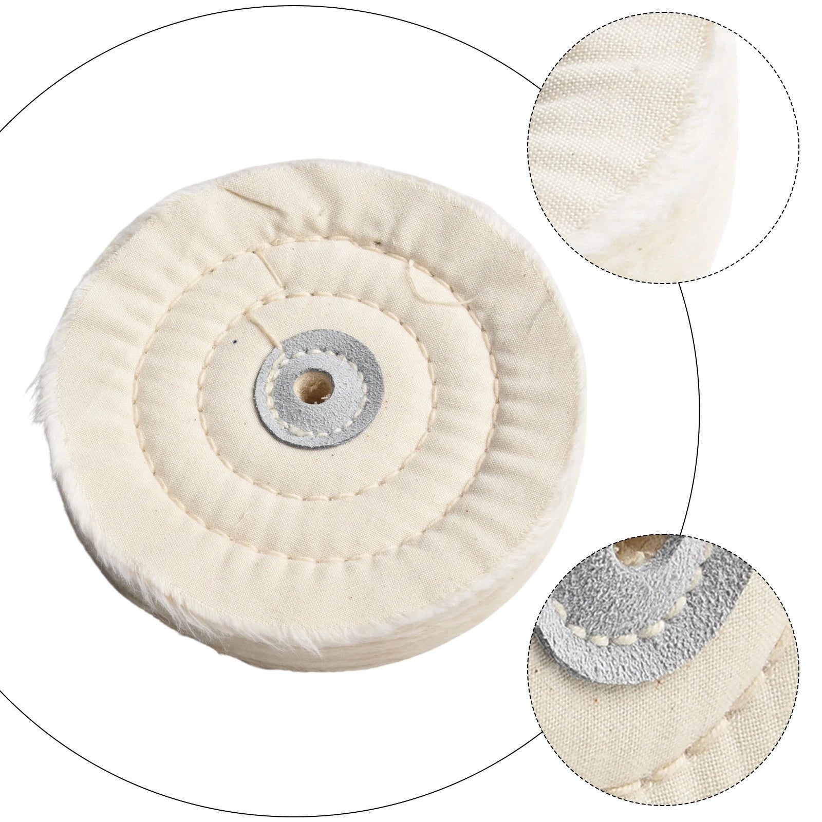 5 Cotton Polishing Buff Disc Pad 125mm x 10mm for Jewelry Polishing