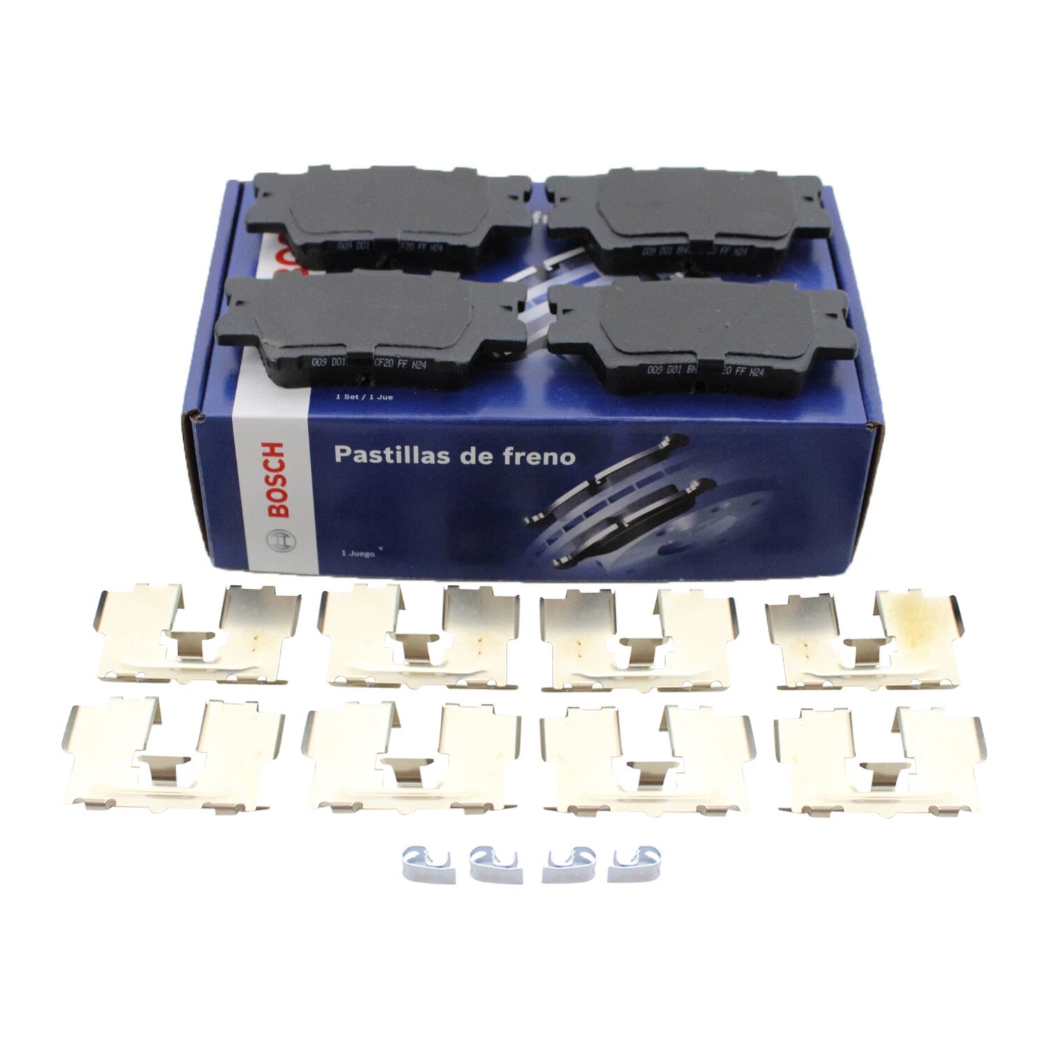 Set of 4 Rear Blue Disc Brake Pads for Toyota RAV4 Matrix Camry Lexus ES350 (2001–2019) - Bosch BE1212H