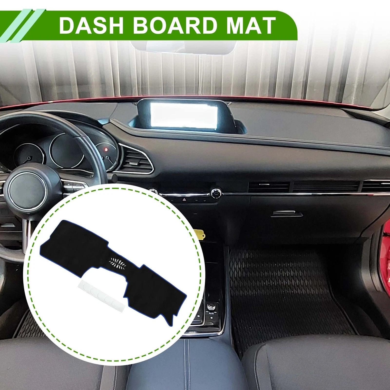 Dashboard Cover Mat for Mazda CX-30 (2020–2024) Black Blue Sun Protector