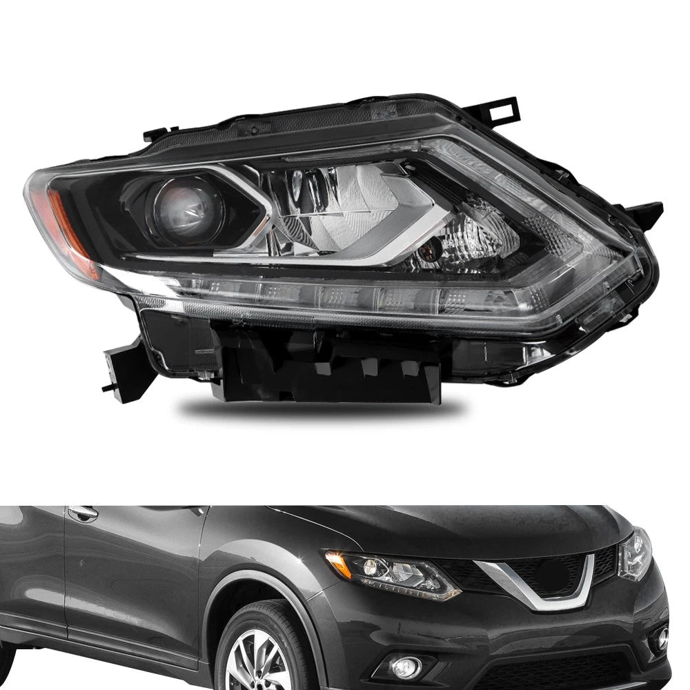 LED Headlight Assembly for Nissan Rogue (2014–2016) Right w/o Auto Control