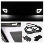 Vertical Fence Front Lower Bumper Grille Frame w/LED Ring for Ford Mustang (2015–2017)