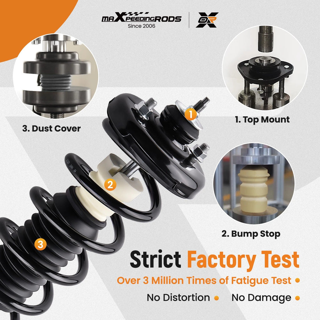 Set of 2 Rear Struts with Coil Spring Assembly for 2004-2008 Acura TSX