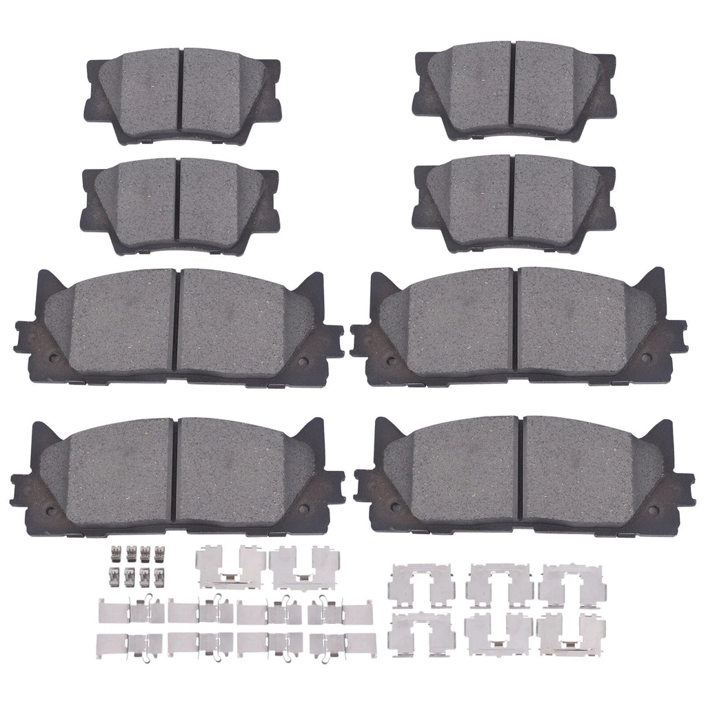 Set of 4 Ceramic Brake Pads for Toyota Avalon Camry Lexus ES350 (2007–2017)
