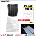 6X Chrome Black Pillar Posts for Nissan Titan Crew Cab (2004–2015)