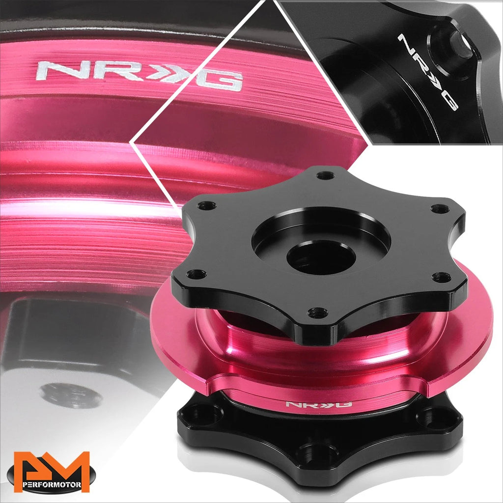 NRG Innovations SRK-R200BK-PK Quick Release Adapter for D Shaped Wheel (SFI 42.1)