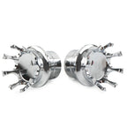 Crown Front Axle Nut Covers  For Harley Softail Sportster Road King Chrome