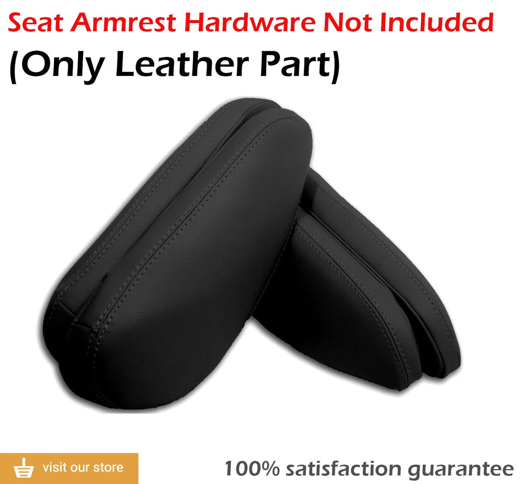Set of 4 Rear Seat Armrest Covers for Toyota Sienna (2011–2017) Black Leather