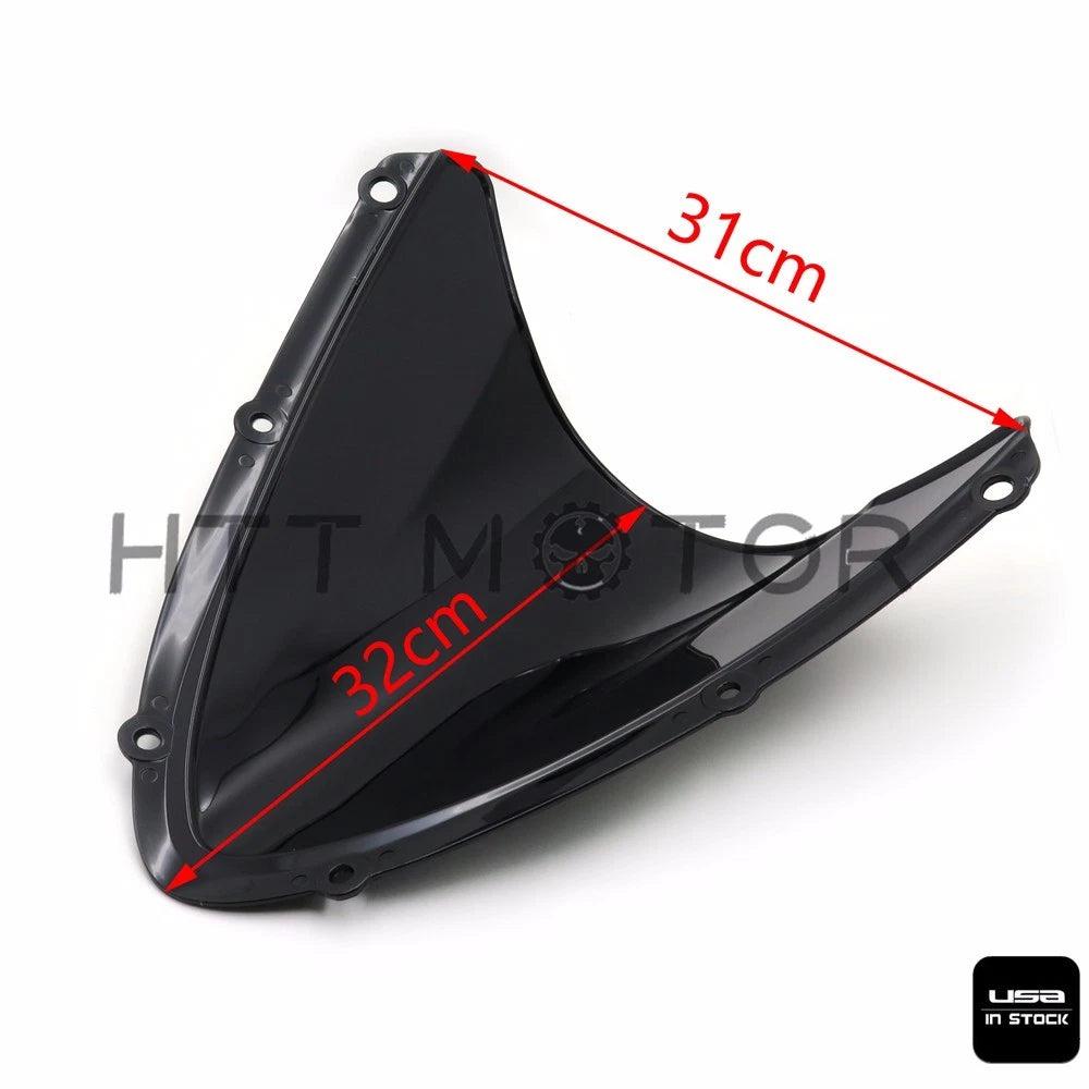 Set of 2 Black Smoke Windscreen for Suzuki GSXR 600 750 (2008–2010)