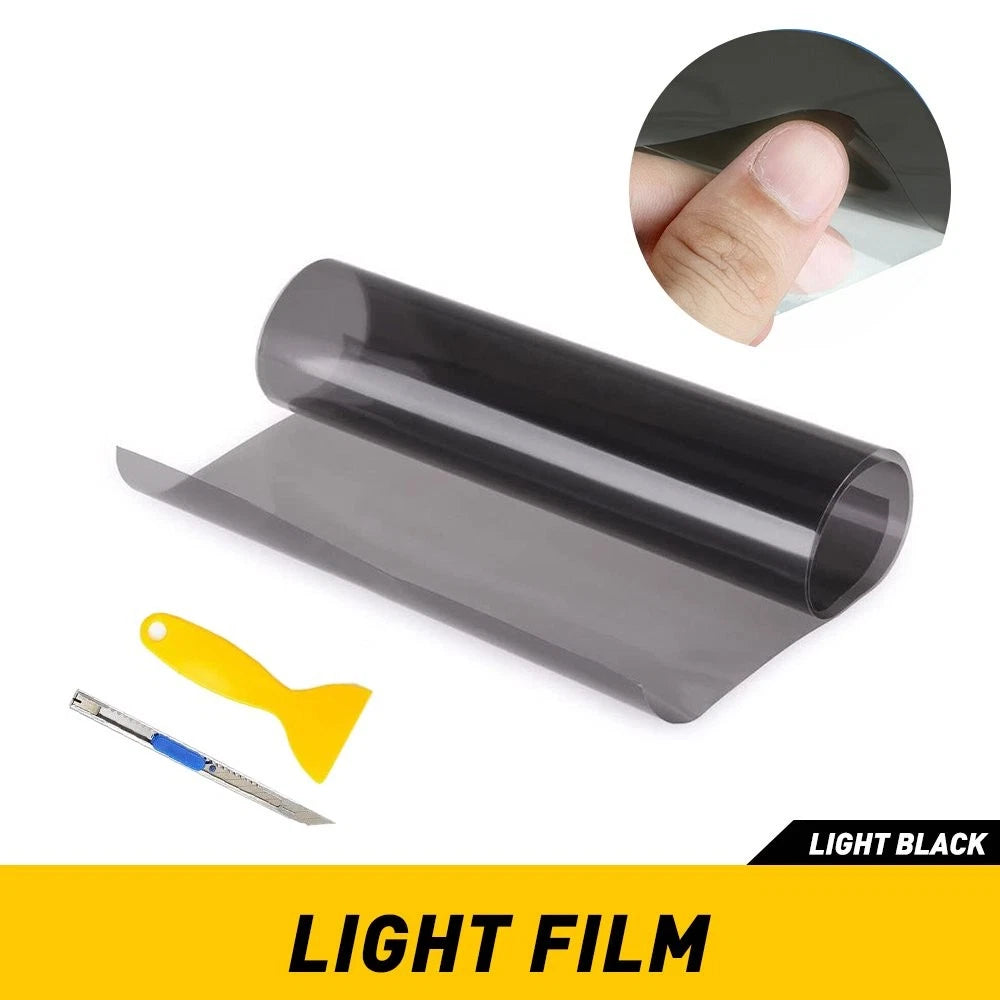 Light Smoke Vinyl Film Tint for Headlights Taillights Fog Lights (12" x 72")