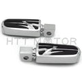 Chrome Lightning Footpegs for Kawasaki Vulcan 1500 800 900 (1996–2009)