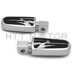 Chrome Lightning Footpegs for Kawasaki Vulcan 1500 800 900 (1996–2009)