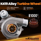 Billet Turbo Ball Bearing V-Band T25 Flange 0.49 A/R for Performance Vehicles