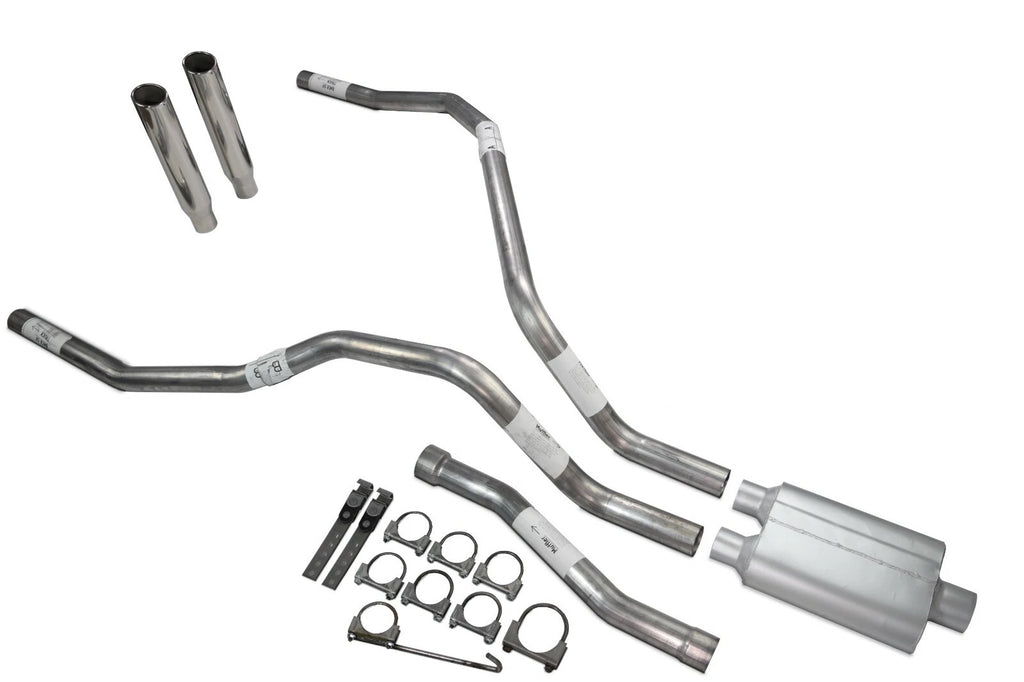 Dual Exhaust Muffler 2.5 inch for Nissan Titan (2004–2006) 2 Chamber Rolled Edge Tip