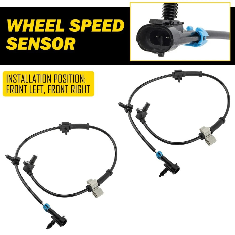 ABS Wheel Speed Sensor Set of 2 for GMC Sierra Silverado 1500 2500 (1999–2006)