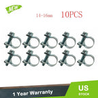 Set of 10 Fuel Injection Hose Clamps for Auto (14-16mm)