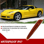 2X Amber Lens Front Bumper Side Marker Lights for Chevy Corvette C6 (2005–2013)