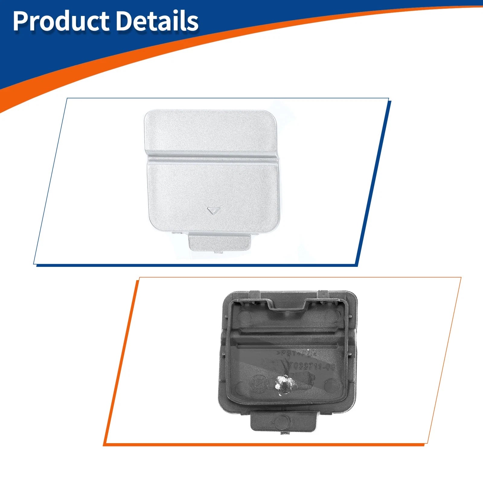 Rear Car Bumper Tow Hook Cover for BMW 525i 530i (2001–2007) No. 51127119151 Silver Tone