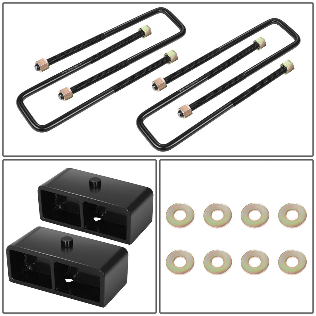 2" Leaf Rear Spring Leveling Lift Blocks for Silverado Sierra 1500 (2000–2010)