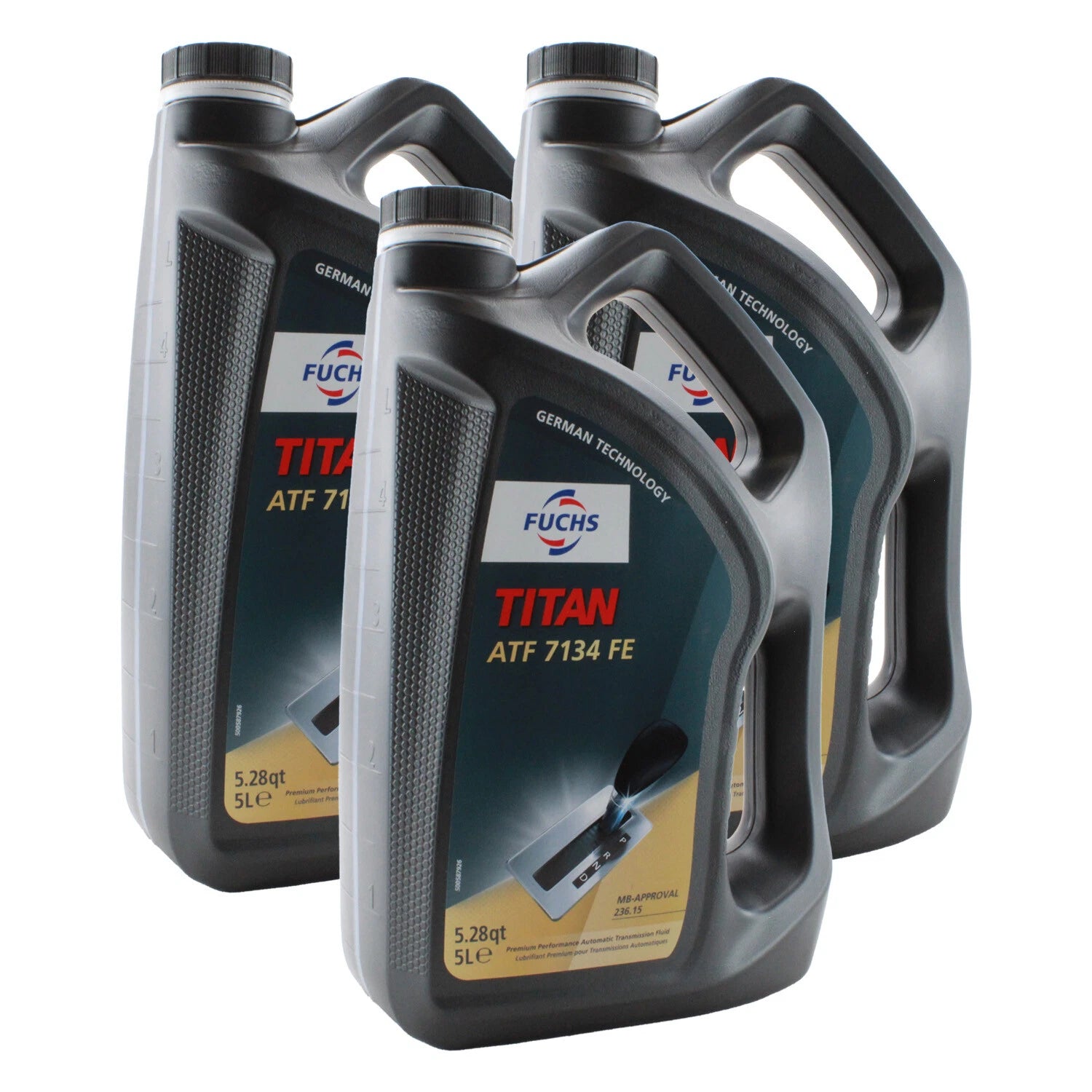 Set of 3 Fuchs 5L TITAN ATF 7134 FE Automatic Transmission Fluid for Benz